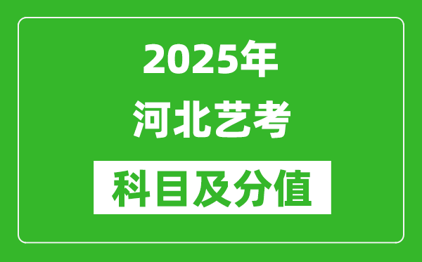2025年河北藝考科目及分值設置,河北藝考滿分是多少