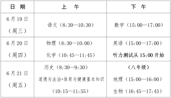 2024年福建中考是幾月幾號(hào),福建中考具體時(shí)間表