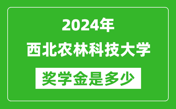 2024年西北農(nóng)林科技大學獎學金多少錢,覆蓋率是多少?