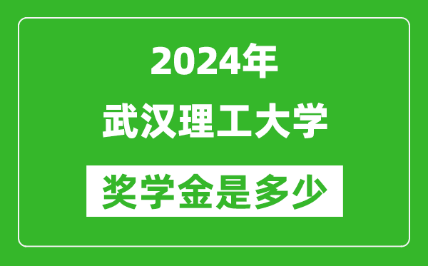 2024年武漢理工大學獎學金多少錢,覆蓋率是多少？