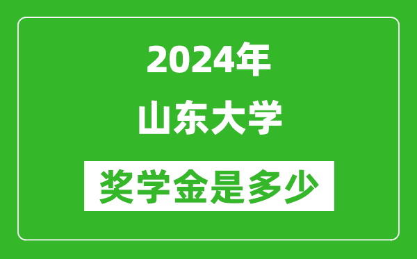 2024年山東大學(xué)獎(jiǎng)學(xué)金多少錢(qián),覆蓋率是多少？