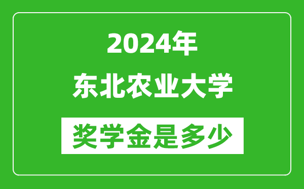 2024年?yáng)|北農(nóng)業(yè)大學(xué)獎(jiǎng)學(xué)金多少錢(qián),覆蓋率是多少？