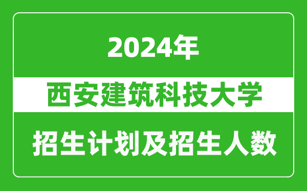 西安建筑科技大學(xué)2024年在天津的招生計劃及招生人數(shù)