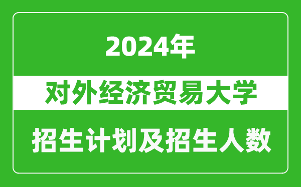 對外經(jīng)濟貿(mào)易大學(xué)2024年在海南的招生計劃及招生人數(shù)