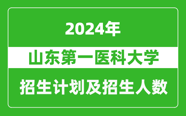 山東第一醫(yī)科大學(xué)2024年在寧夏的招生計劃及招生人數(shù)