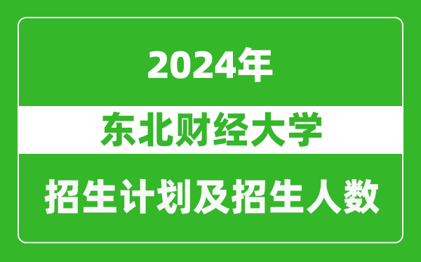 東北財經(jīng)大學2024年在寧夏的招生計劃及招生人數(shù)