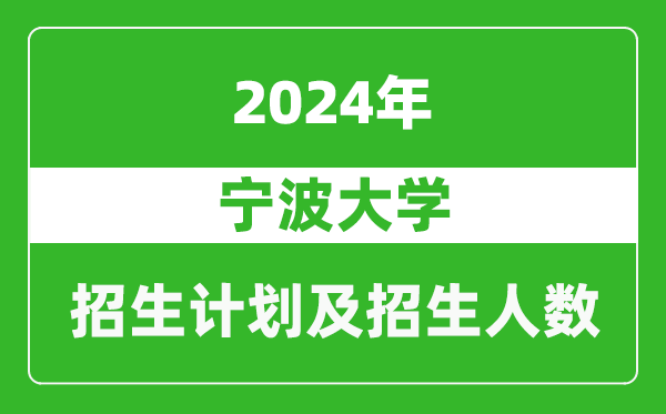 寧波大學(xué)2024年在青海的招生計劃及招生人數(shù)