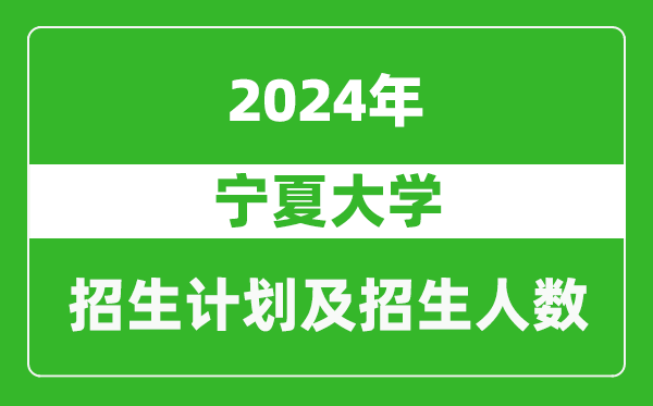 寧夏大學2024年在江西的招生計劃及招生人數(shù)