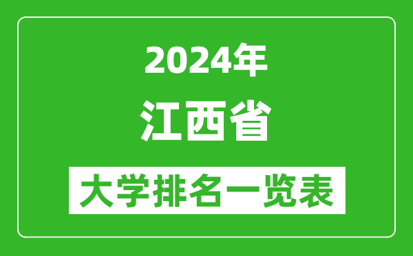 2024年江西省大學(xué)排名一覽表（106所）