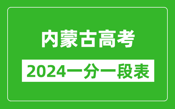 內(nèi)蒙古高考分?jǐn)?shù)線2024年一分一段表(文科+理科)
