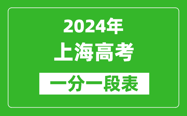 2024上海高考一分一段表,高考位次排名查詢(xún)(完整版)