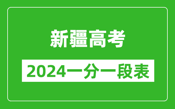 新疆高考分數(shù)線2024年一分一段表(文科+理科)