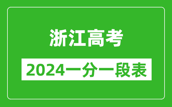 浙江高考分?jǐn)?shù)線2024年一分一段表(高考成績(jī)分?jǐn)?shù)段)