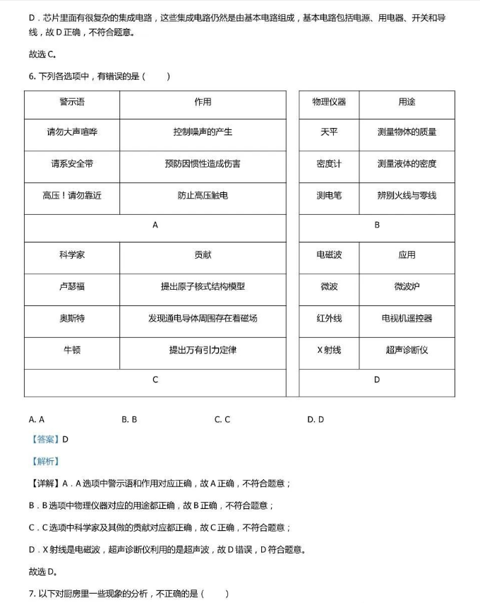 2024年濟(jì)寧中考物理試卷真題及答案解析