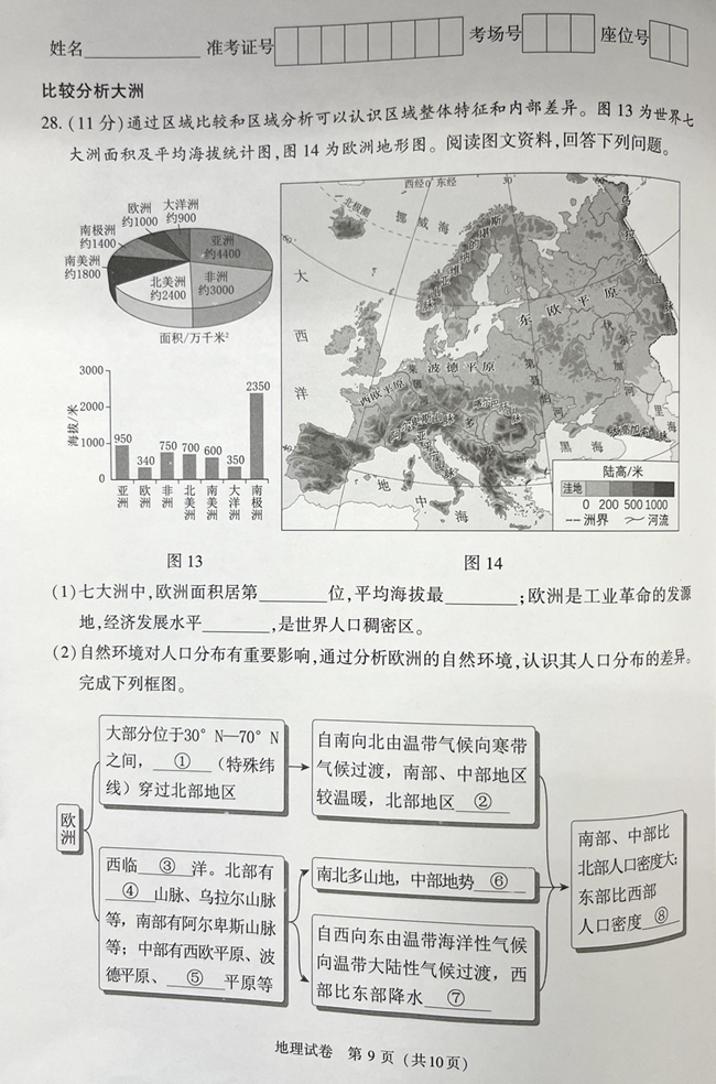2024年北京中考地理試卷真題及答案解析
