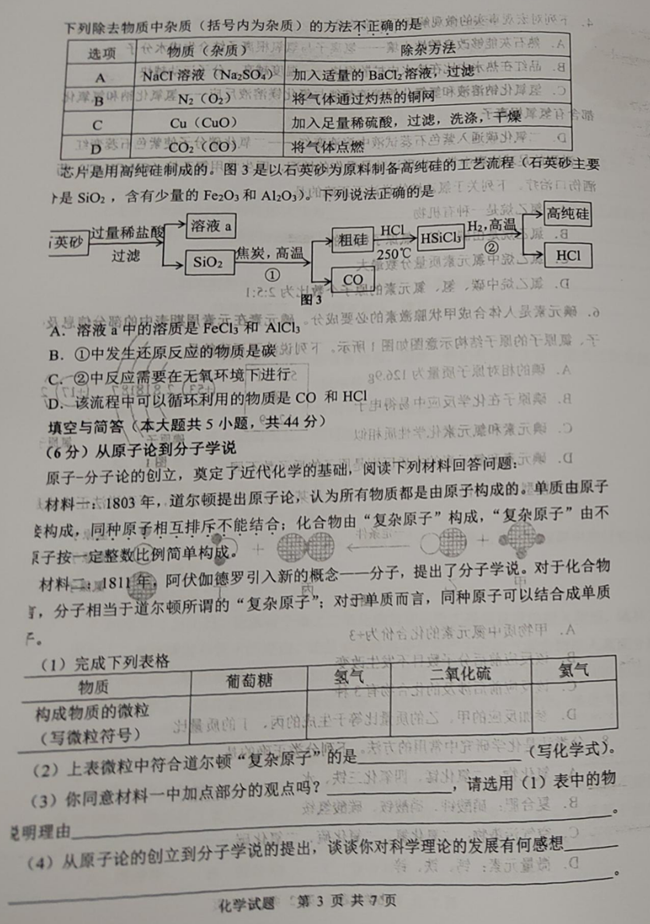 2024年威海中考化學(xué)試卷真題及答案解析