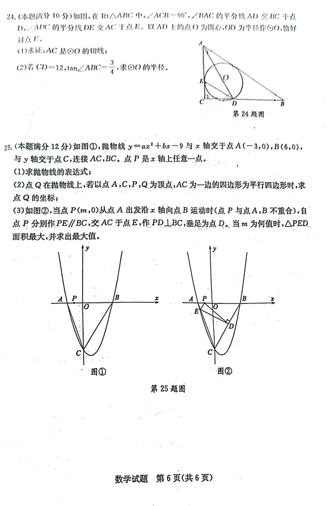2024年聊城中考數(shù)學(xué)試卷真題及答案解析