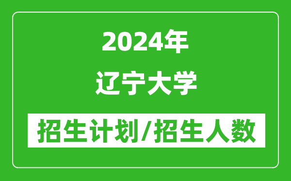 2024年遼寧大學(xué)各省招生計劃及各專業(yè)招生人數(shù)是多少