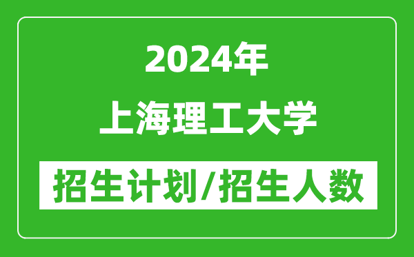 2024年上海理工大學(xué)各省招生計(jì)劃及各專業(yè)招生人數(shù)是多少
