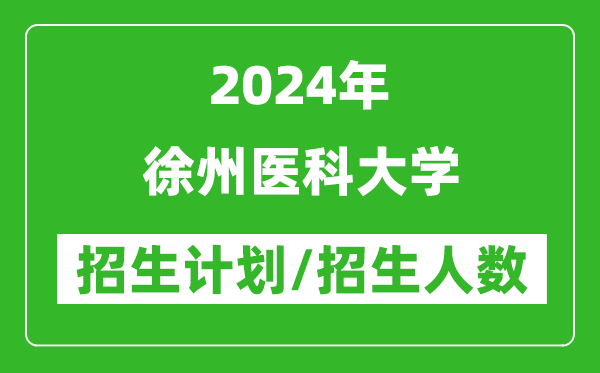 2024年徐州醫(yī)科大學(xué)各省招生計(jì)劃及各專業(yè)招生人數(shù)是多少