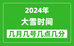 2025年大雪節(jié)氣時間是幾月幾號_具體從幾點幾分幾秒開始