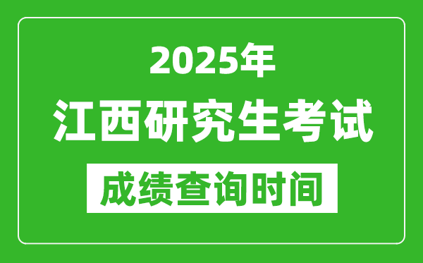 2025年江西考研成績查詢時間,江西2025考研什么時候查分