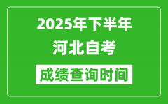 2025年下半年河北自考成績查詢時間_什么時候公布分數(shù)？