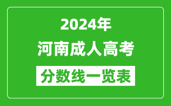 2024年河南成人高考錄取分?jǐn)?shù)線一覽表(含2022-2023歷年)