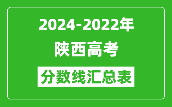 陜西2024-2022近三年高考分?jǐn)?shù)線(xiàn)匯總表(2025參考)