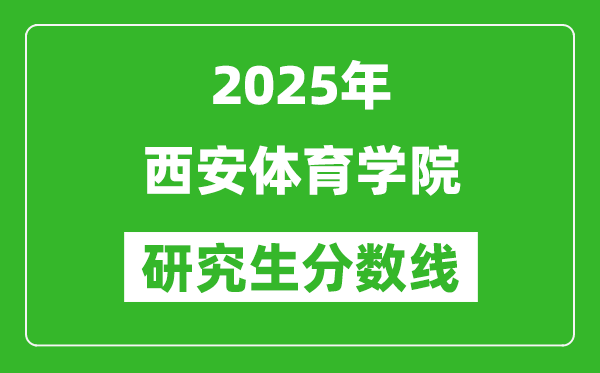 2025年西安體育學(xué)院研究生分?jǐn)?shù)線一覽表(含2024年歷年)