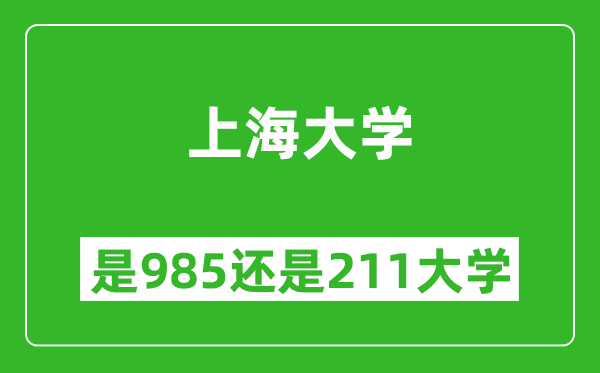 上海大學(xué)是985還是211大學(xué)?