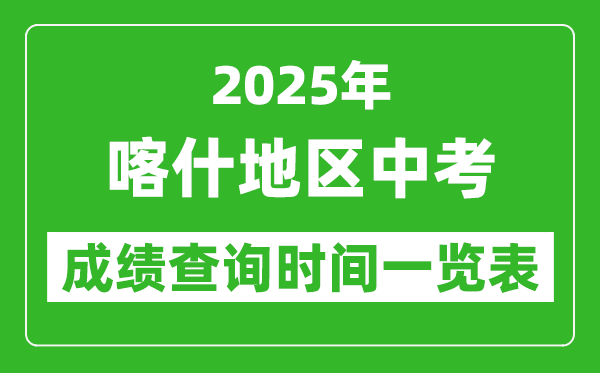 喀什地區(qū)中考成績(jī)查詢時(shí)間2025年具體時(shí)間一覽表