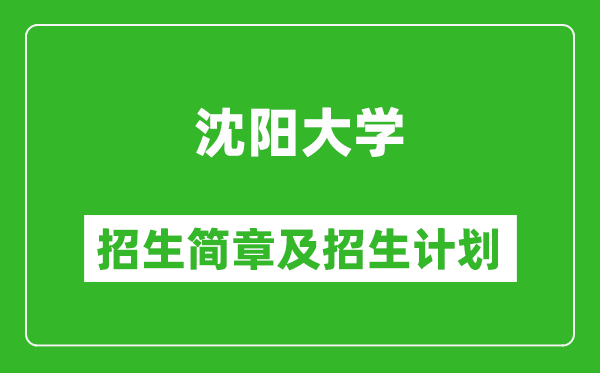 沈陽大學(xué)2025年招生簡章,各省高考招生計(jì)劃人數(shù)一覽表