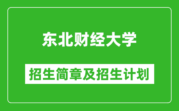 東北財經(jīng)大學(xué)2025年招生簡章,各省高考招生計劃人數(shù)一覽表