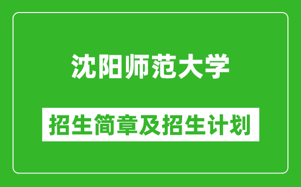 沈陽師范大學(xué)2025年招生簡章,各省高考招生計劃人數(shù)一覽表
