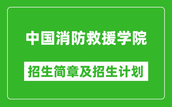 中國消防救援學(xué)院2025年招生簡章,各省高考招生計劃人數(shù)一覽表