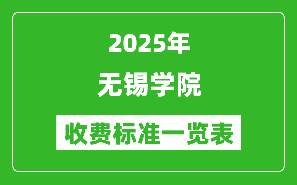 2025無錫學(xué)院學(xué)費(fèi)多少錢一年,各專業(yè)收費(fèi)標(biāo)準(zhǔn)一覽表