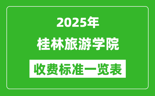 2025桂林旅游學(xué)院學(xué)費(fèi)多少錢一年,各專業(yè)收費(fèi)標(biāo)準(zhǔn)一覽表
