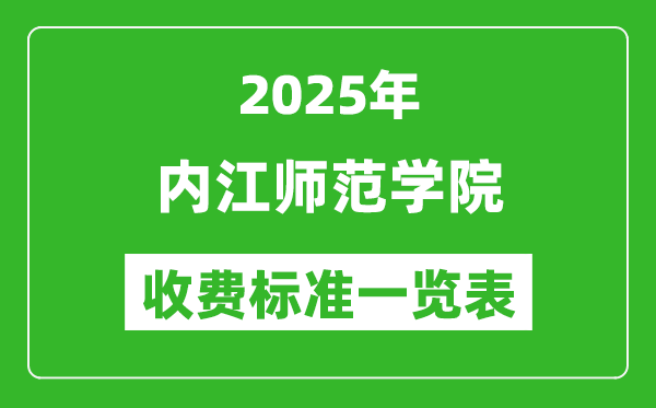 2025內(nèi)江師范學院學費多少錢一年,各專業(yè)收費標準一覽表