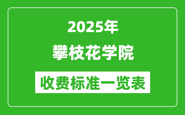 2025攀枝花學(xué)院學(xué)費(fèi)多少錢(qián)一年,各專(zhuān)業(yè)收費(fèi)標(biāo)準(zhǔn)一覽表