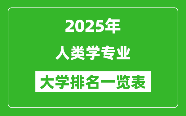 全國(guó)人類(lèi)學(xué)專(zhuān)業(yè)最好的大學(xué)排名一覽表(2025最新)