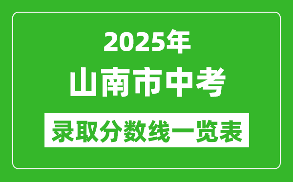 2025年山南市中考錄取分數(shù)線一覽表(含歷年分數(shù)線)