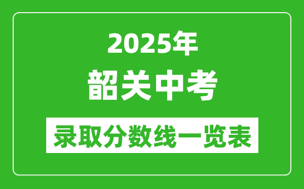 2025年韶關(guān)中考錄取分?jǐn)?shù)線一覽表(含歷年分?jǐn)?shù)線)