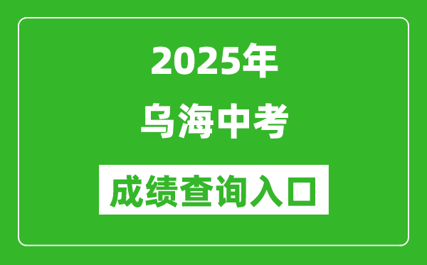 2025年烏海中考成績查詢?nèi)肟诠倬W(wǎng)(https://zwfw.nmg.gov.cn/)