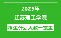 2025年江蘇理工學(xué)院在各省招生計(jì)劃人數(shù)一覽表