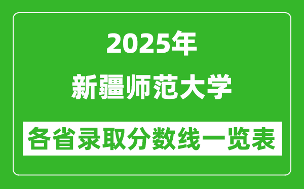 2025年新疆師范大學各省錄取分數(shù)線一覽表（含2024年最低分）