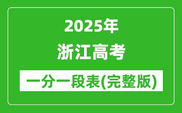 2025浙江高考一分一段表,高考位次排名查詢（完整版）