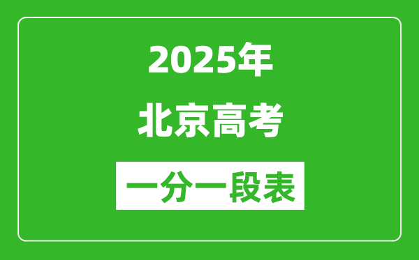 北京高考分?jǐn)?shù)線2025年一分一段表（高考成績(jī)分?jǐn)?shù)段）